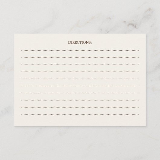 Theerecept voor een theepartij bruidsdouche informatiekaartje (Achterkant)