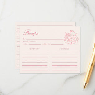Theereceptkaart voor bruiloftstee met handgetekend informatiekaartje
