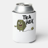 theerex, grappige dinosaurus blikjeskoeler (Blikje Achterkant)