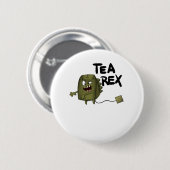theerex, grappige dinosaurus ronde button 5,7 cm (Voorkant /achterkant)