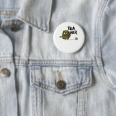 theerex, grappige dinosaurus ronde button 5,7 cm (In situ)