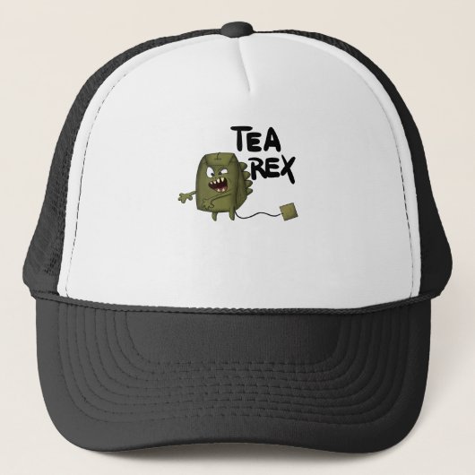theerex, grappige dinosaurus trucker pet (Voorkant)