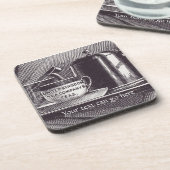 theerlade bier onderzetter (Linkerzijde)