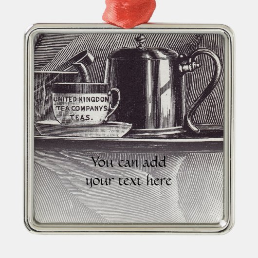 theerlade metalen ornament (Voorkant)