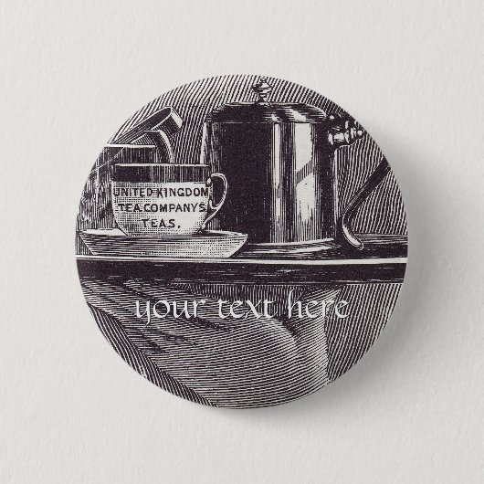  theerlade ronde button 5,7 cm (Voorkant)