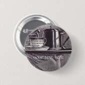  theerlade ronde button 5,7 cm (Voorkant /achterkant)