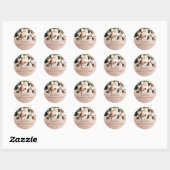 Theeroos Bruids Bruiloft Ronde Sticker (Vel)