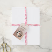 Theeroos Bruidsfeest Cadeaulabel (Met Touw)