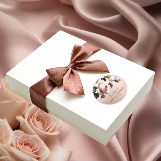 Theeroos Bruiloftsontvangst  Ronde Sticker