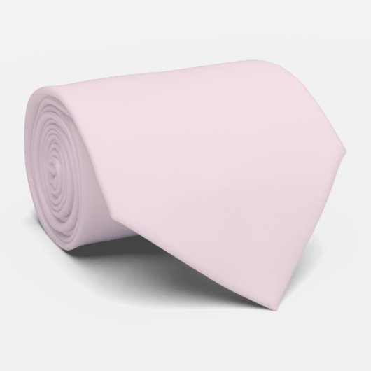 Theeroos Roze Effen Kleur  Stropdas (Opgerold)