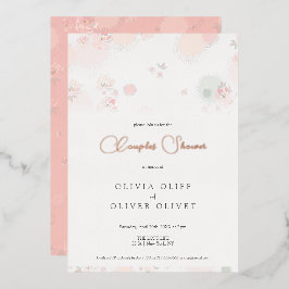 Theerostes zachtheid Koppels Shower Folie Uitnodiging