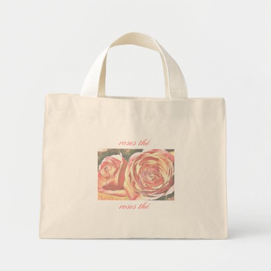 Theerozen uit de tuin mini tote bag (Voorkant)