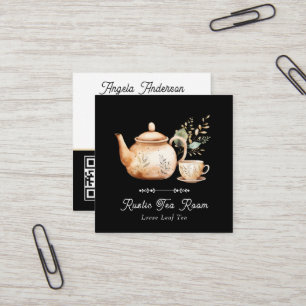 Theesalon Tea Room Vierkante Visitekaartje