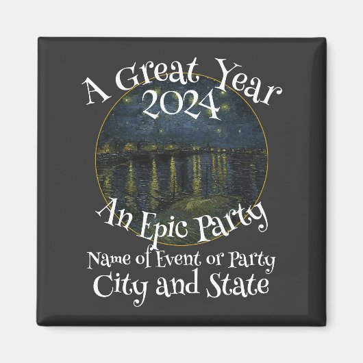 Theesalon Verrassingsfeest Blok 2024 Magneet (Voorkant)