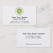 Theesalon Visitekaartje (Voorkant / Achterkant)