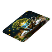 Theeservies surreële waterval keuken decor kunst magneet (Linkerzijde)