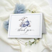 Theeset Blauw Hampton Toile Orchidee Huwelijk Kopp