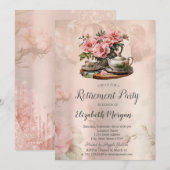  theeset Bloemen Pensioen Kaart (Voorkant / Achterkant)