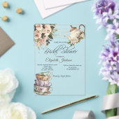 Theeset Lights Rozen Vrijgezellenfeest Acryl Uitnodigingen (Insitu (Huwelijk))