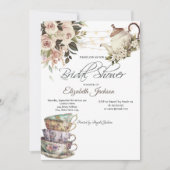 Theeset Lights Rozen Vrijgezellenfeest Kaart (Voorkant)