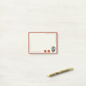 Theeset met vintage sfeer post-it® notes (Op bureau)