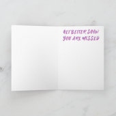 Theestapel in pasteltinten met bloemen beterschap kaart (Binnen)