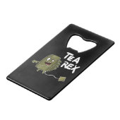 theetdinosaurus creditkaart flessenopener (Voorkant Gekanteld)