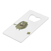 theetdinosaurus creditkaart flessenopener (Achterkant Gekanteld)