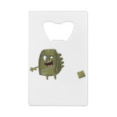theetdinosaurus creditkaart flessenopener (Achterkant)
