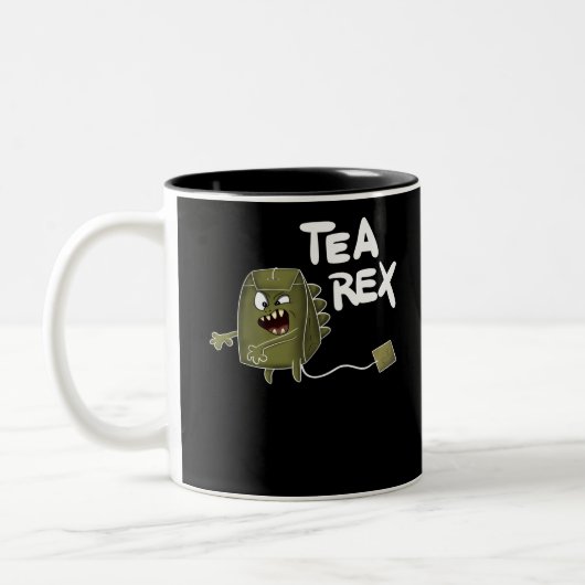 theetdinosaurus tweekleurige koffiemok (Links)