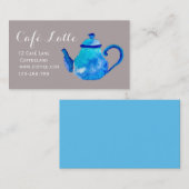 Theetheetheetheetheepot van het moderne café visitekaartje (Voorkant / Achterkant)