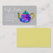 Theetheetheetheetheepot van het moderne café visitekaartje (Voorkant / Achterkant)