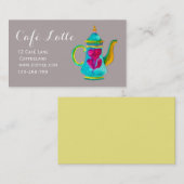 Theetheetheetheetheepot van het moderne café visitekaartje (Voorkant / Achterkant)