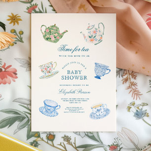 Theetijd Baby Shower Kaart