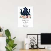 Theetijd Baby Shower Welkom Bord Poster (Thuiskantoor)