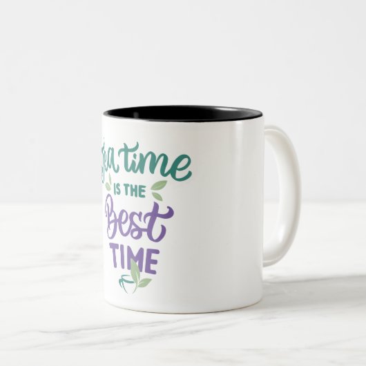 Theetijd belettering Mok ontwerp (Voorkant rechts)