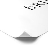 Theetijd Blauw Bruidsfeest Welkom Bord Poster (Hoek)