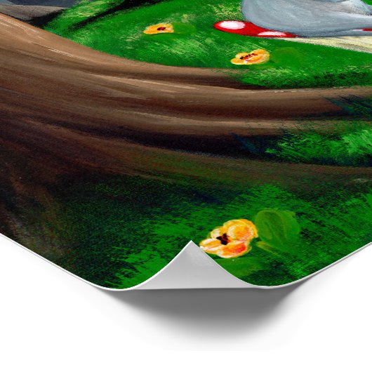 Theetijd | Bos Nursery | Muis & Egel Poster (Hoek)