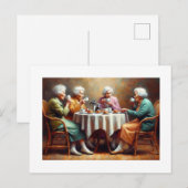 Theetijd, Briefkaart (Voorkant / Achterkant)