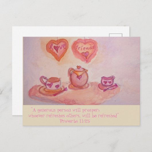 theetijd briefkaart (Voorkant / Achterkant)