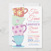 Theetijd Bruids Uitnodiging (Voorkant)
