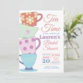 Theetijd Bruids Uitnodiging (Staand voorkant)