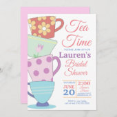 Theetijd Bruids Uitnodiging (Voorkant / Achterkant)