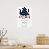 Theetijd Bruidsbruiloft Welkomstbord Poster (Keuken)