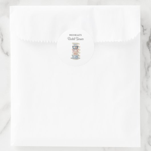 Theetijd Bruidsuitnodiging Sticker (Tas)