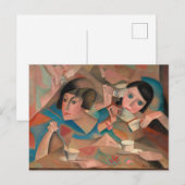 Theetijd door Alice Bailly Briefkaart (Voorkant / Achterkant)