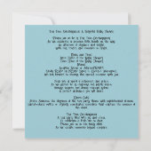 Theetijd Extravaganza: Theetuin, een Baby shower Kaart (Achterkant)