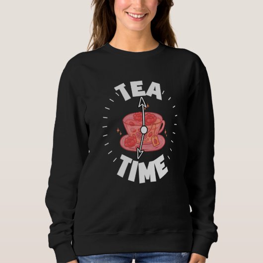 Theetijd Graphic Tea Drink Tea Brewing Cup Trui (Voorkant)