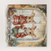 Theetijd in het muisgat legpuzzel (Horizontaal)