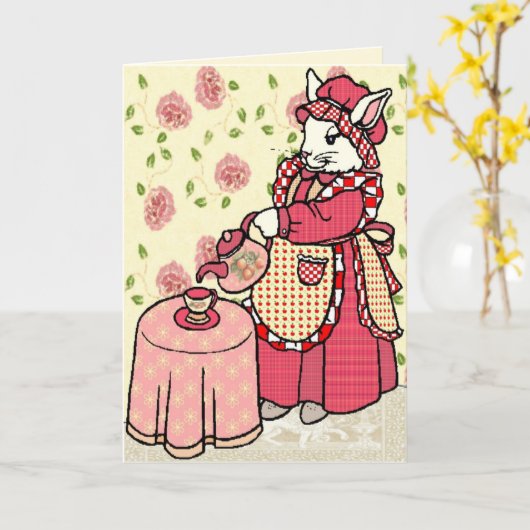 Theetijd Kaart (Gele Bloem)